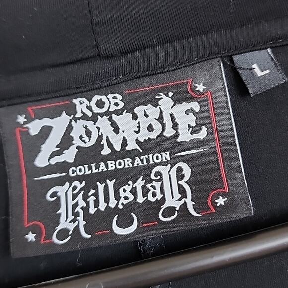 Killstar Rob Zombie Asymmetrical Belle Sleeve Deadstock Hoodie Large Dress - Picture 4 of 7